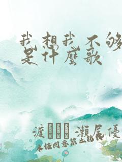 我想我不够爱你是什么歌