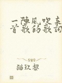 一阵风吹来是哪首歌的歌词