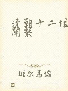 清朝十二位皇帝关系