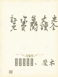 许你万丈光芒好免费阅读全文目录