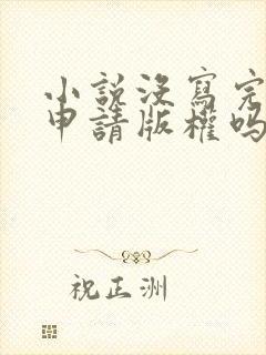 小说没写完可以申请版权吗