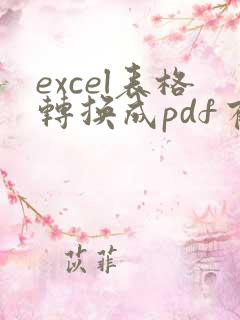 excel表格转换成pdf有几百页怎么调整