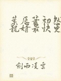 叶辰萧初然上门龙婿最快更新