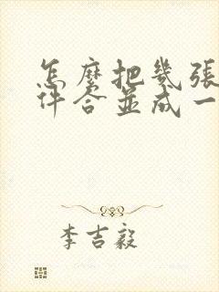 怎么把几张扫描件合并成一个pdf