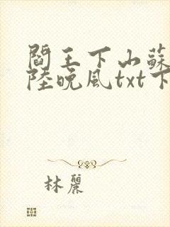 阎王下山苏文,陆晚风txt下载