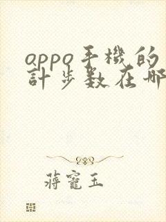 oppo手机的计步数在哪