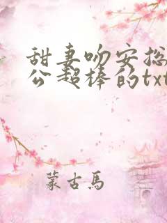 甜妻吻安总裁老公超棒的txt