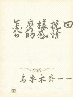 怎么样挽回和老公的感情