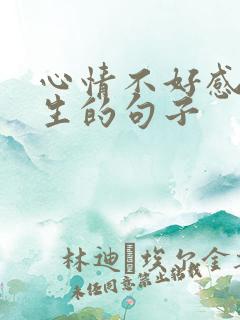 心情不好感悟人生的句子