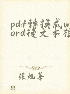 pdf转换成word后文本框怎么处理