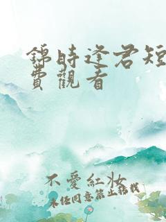 锦时逢君短剧免费观看