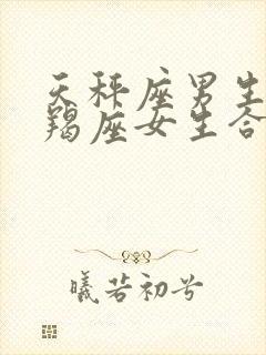 天秤座男生和摩羯座女生合适吗