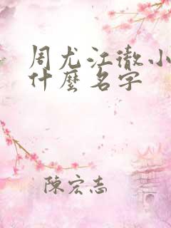 周尤江彻小说叫什么名字