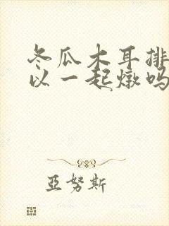 冬瓜木耳排骨可以一起炖吗