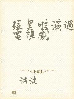张昊唯演过哪些电视剧