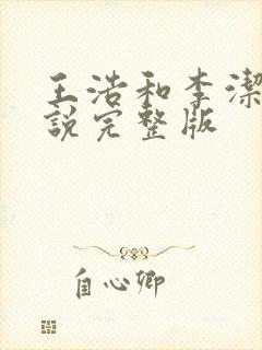 王浩和李洁的小说完整版