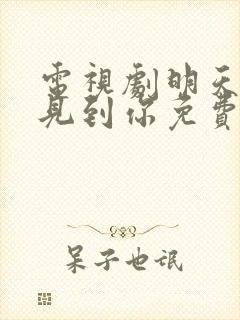电视剧明天也想见到你免费观看全集