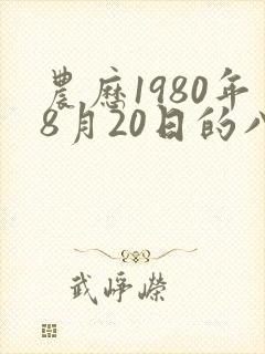农历1980年8月20日的八字