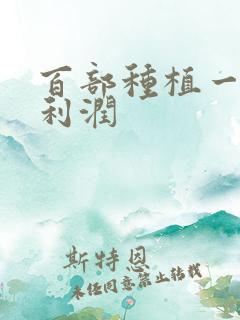 百部种植一亩地利润