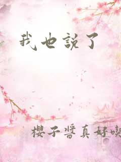 我也说了