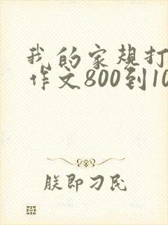 我的家规打屁股作文800到1000字