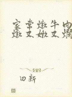 家常炖牛肉怎样炖又嫩又烂又好吃