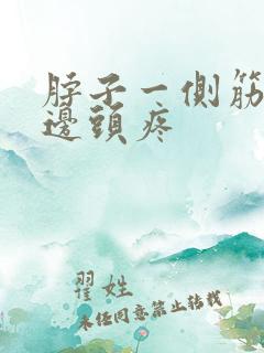 脖子一侧筋疼半边头疼