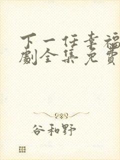下一任幸福电视剧全集免费观看