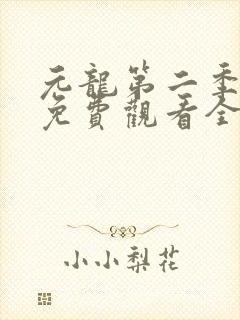 元龙第二季超清免费观看全集在线