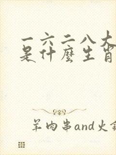 一六二八大发财是什么生肖