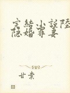 完结小说陆少的隐婚罪妻