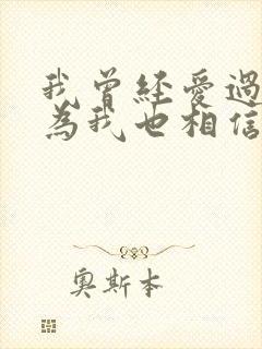 我曾经爱过你因为我也相信什么歌
