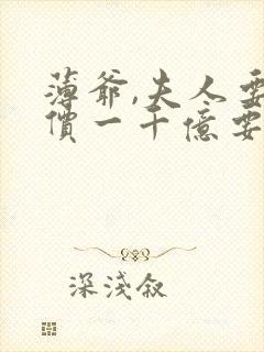 薄爷,夫人要出价一千亿要退婚