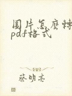 图片怎么转化成pdf格式