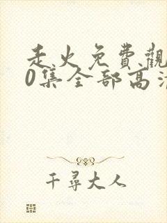 走火免费观看40集全部高清西瓜
