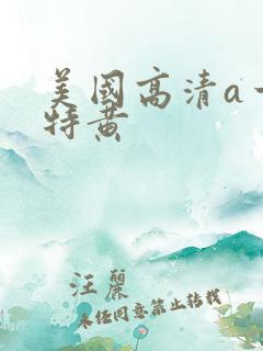 美国高清a一级特黄