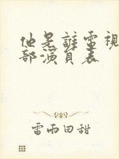 他是谁电视剧全部演员表