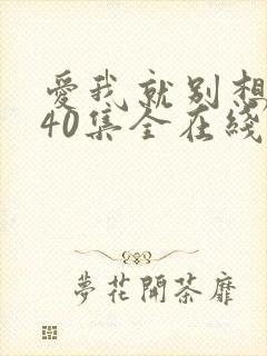 爱我就别想太多40集全在线电视剧