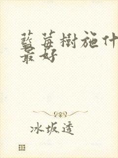 蓝莓树施什么肥最好
