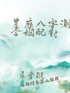 农历八字测合婚合姻配对
