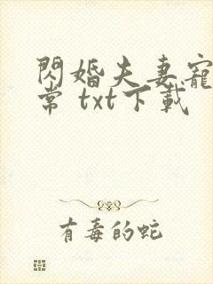 闪婚夫妻宠娃日常 txt下载