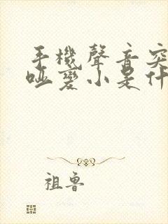 手机声音突然嘶哑变小是什么原因造成的