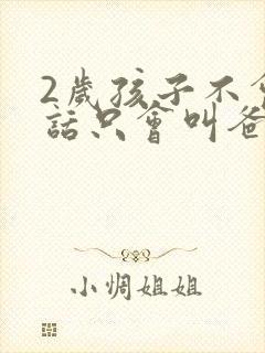 2岁孩子不会说话只会叫爸爸妈妈