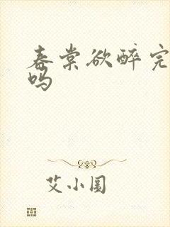 春棠欲醉完结了吗