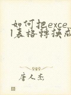 如何把excel表格转换成pdf格式
