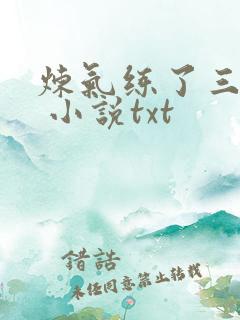 炼气练了三千年 小说txt
