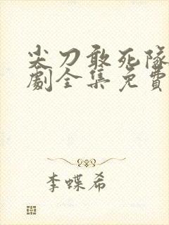 尖刀敢死队电视剧全集免费观看