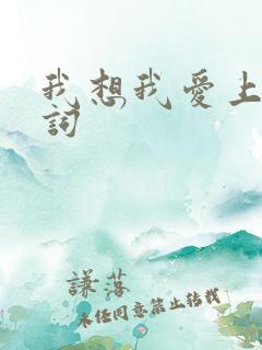 我想我爱上你歌词