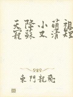 天降小萌祖全家宠苏又清短剧