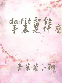 dafit智能手表是什么牌子